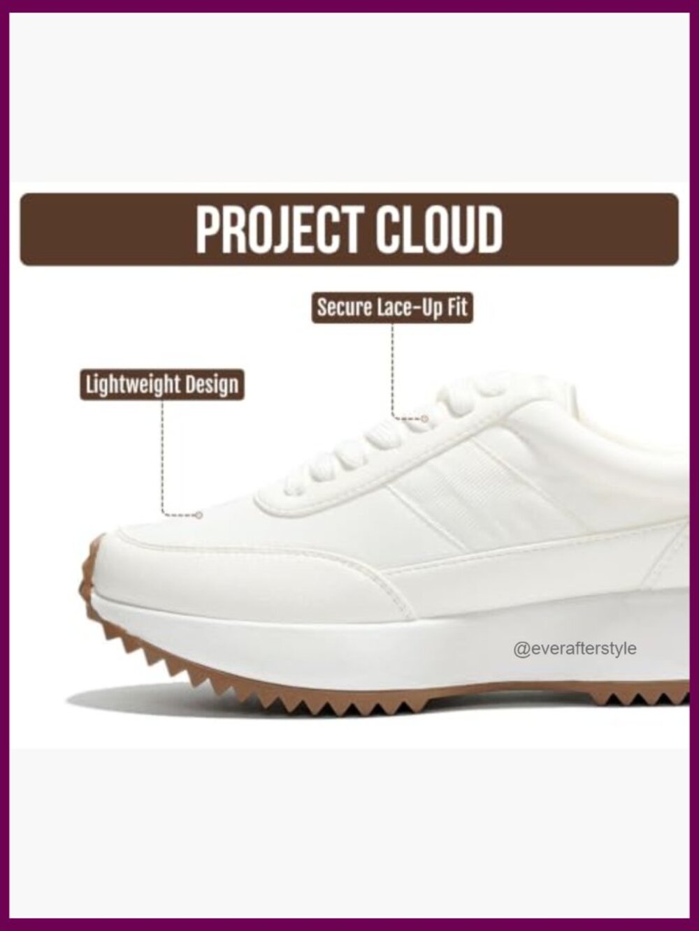 Memory Foam Lightweight Lace Up Fashion Sneakers - Picture 3 of 7